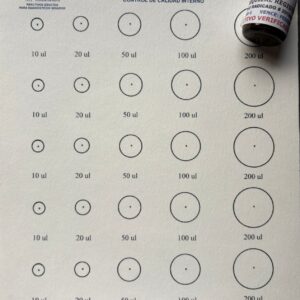 Tarjeta Verificadora Para Pipetas De Volumen Fijo Y Variable